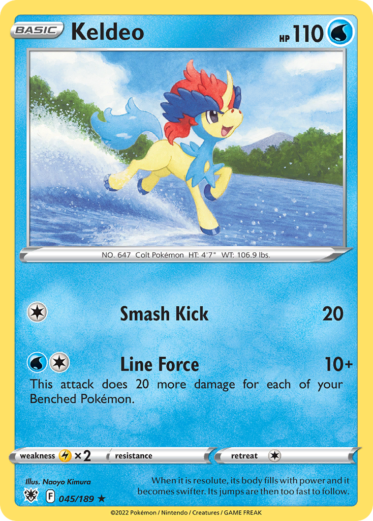 Astral Radiance Non - Holo Keldeo #45/189