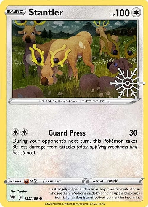 Astral Radiance Stantler #125/189 Snowflake Stamp