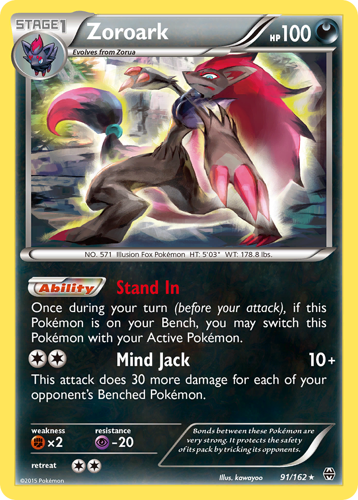 BREAKthrough Non - Holo Zoroark #91/162