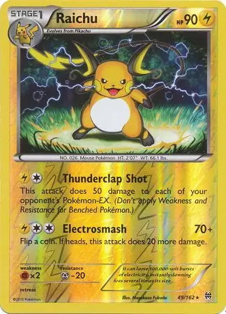 BREAKthrough Raichu #49/162 reverse holo