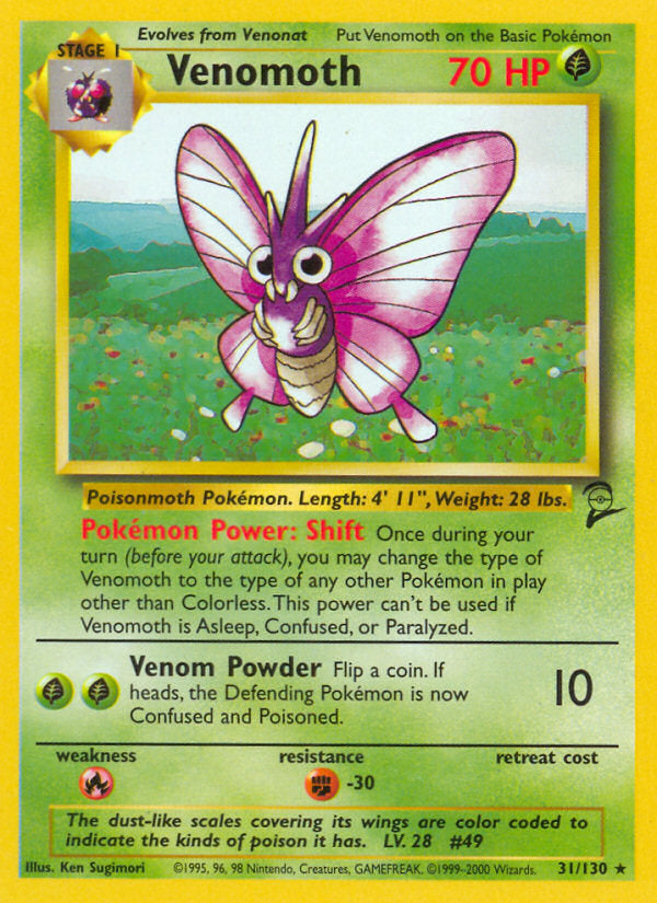 Base Set 2 Venemoth #31/130