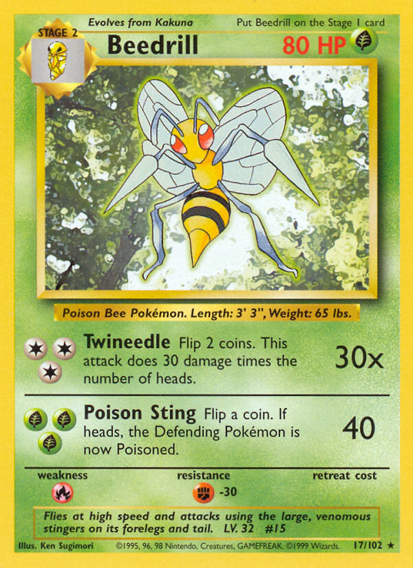 Base set Beedrill #17/102 unlimited
