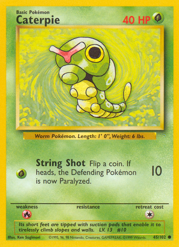 Base set Caterpie #45/102 unlimited