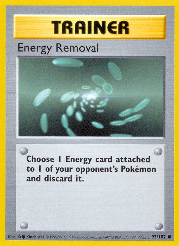 Base set Energy Removal #92/102 shadowless