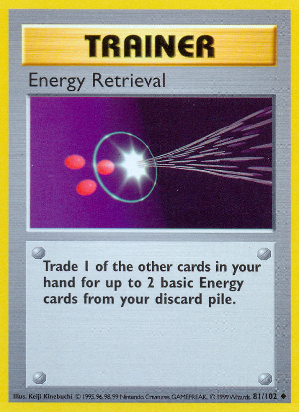 Base set Energy Retrieval #81/102 shadowless