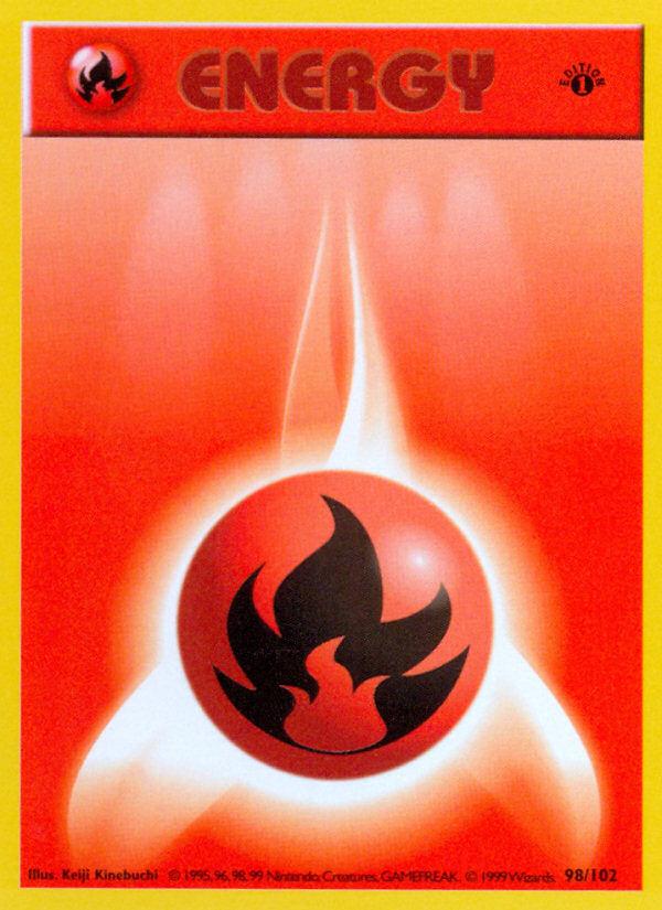 Base set Fire Energy #98/102 first edition