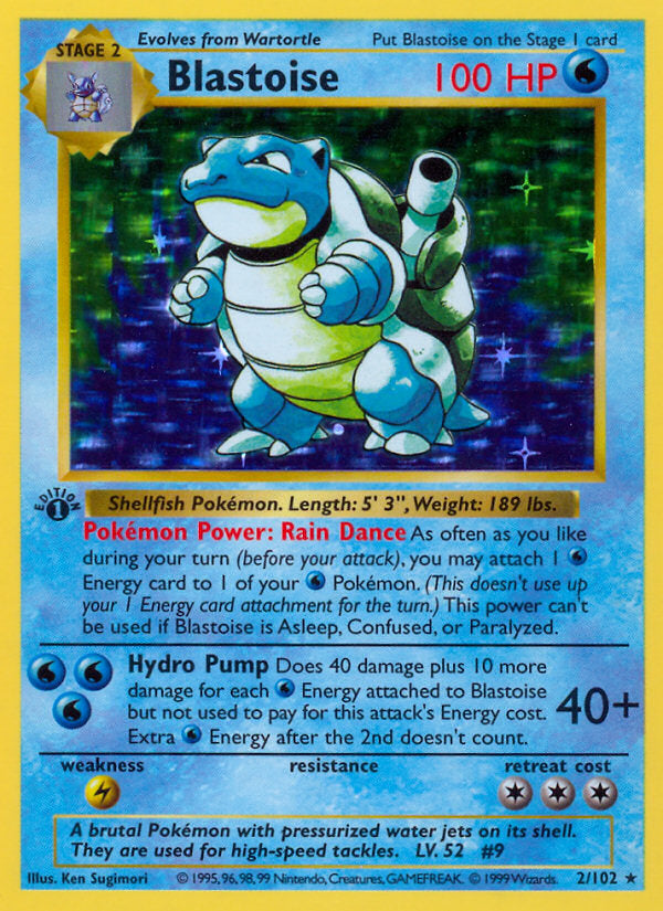 Base set Holo Blastoise #2/102 first edition