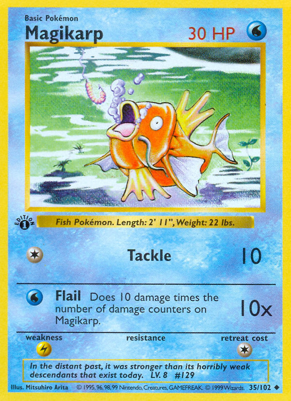 Base set Magikarp #35/102 first edition