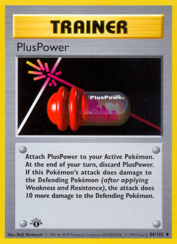 Base set PlusPower #84/102 first edition