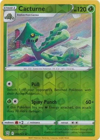 Battle Styles Cacturne #5/163 reverse holo