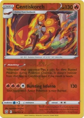 Battle Styles Centiskorch #30/163 reverse holo