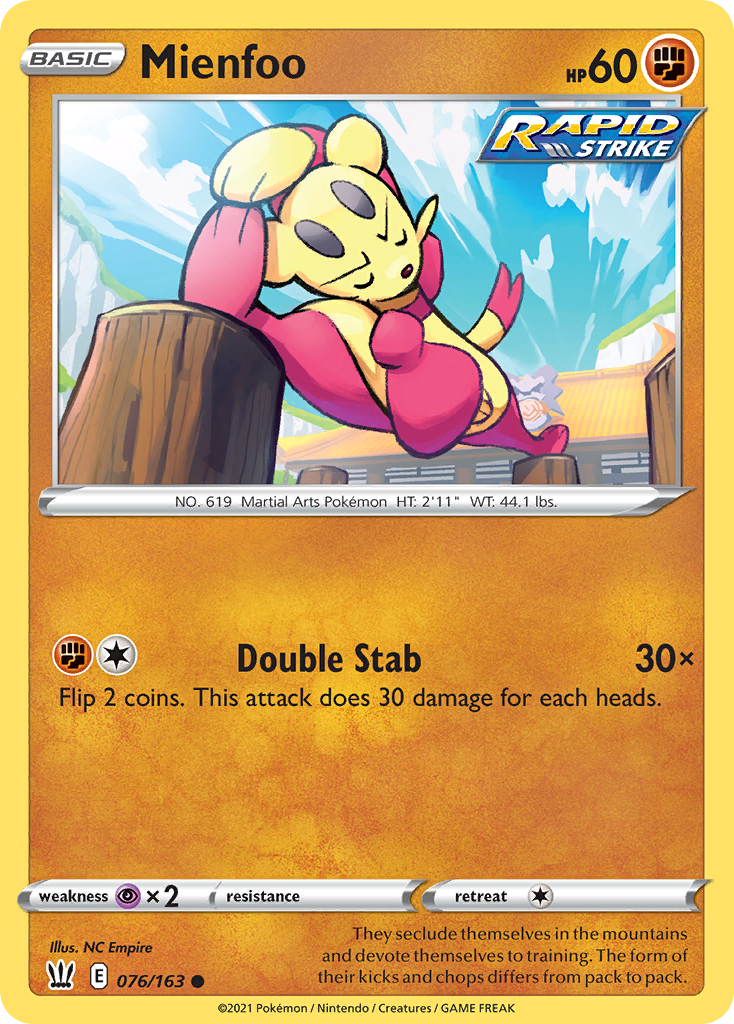 Battle Styles Mienfoo #76/163