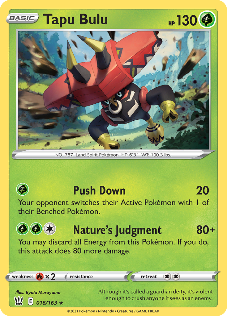 Battle Styles Non - Holo Tapu Bulu #16/163