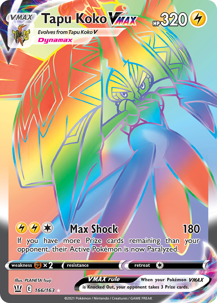 Battle Styles Tapu Koko VMAX #166/163