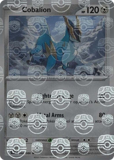 Black Bolt Cobalion #66/86 Masterball Holo