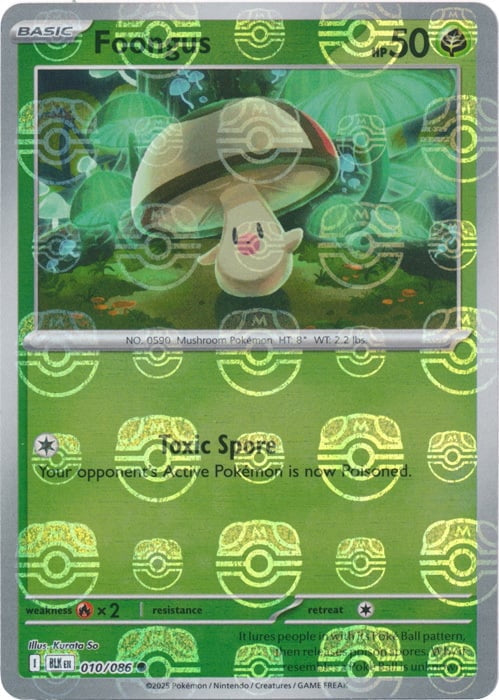 Black Bolt Foongus #10/86 Masterball Holo