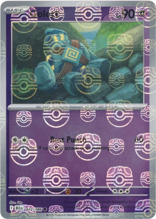 Black Bolt Golett #42/86 Masterball Holo