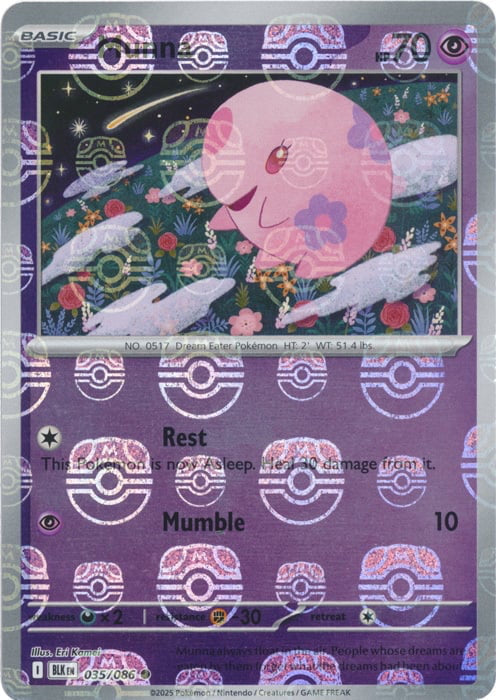 Black Bolt Munna #35/86 Masterball Holo