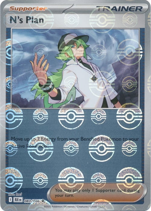 Black Bolt N’s Plan #83/86 Pokeball Holo