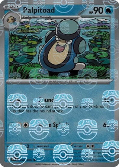 Black Bolt Palpitoad #20/86 Masterball Holo