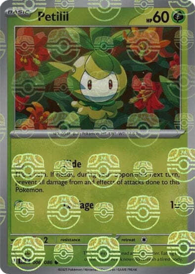 Black Bolt Petilil #6/86 Masterball Holo