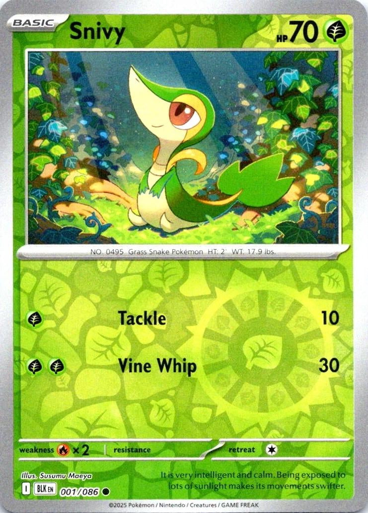 Black Bolt Snivy #1/86 reverse holo