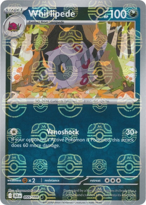 Black Bolt Whirlipede #55/86 Masterball Holo