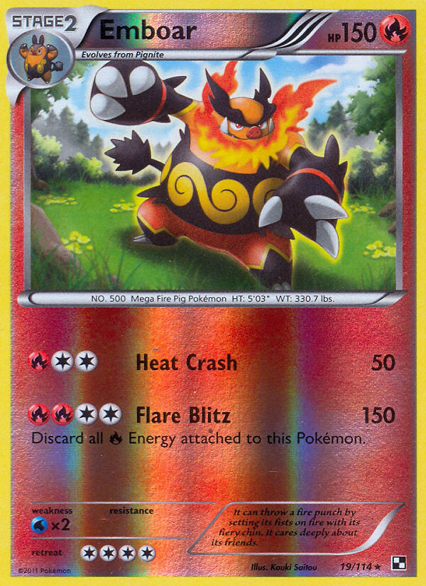 Black & White Emboar #19/114 reverse holo