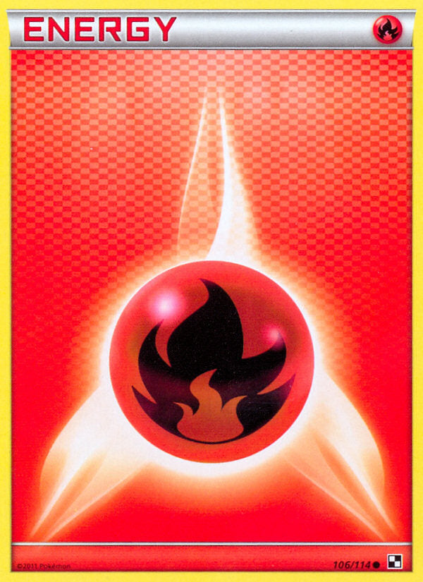 Black & White Fire Energy #106/114