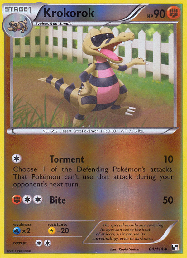 Black & White Krokorok #64/114 reverse holo