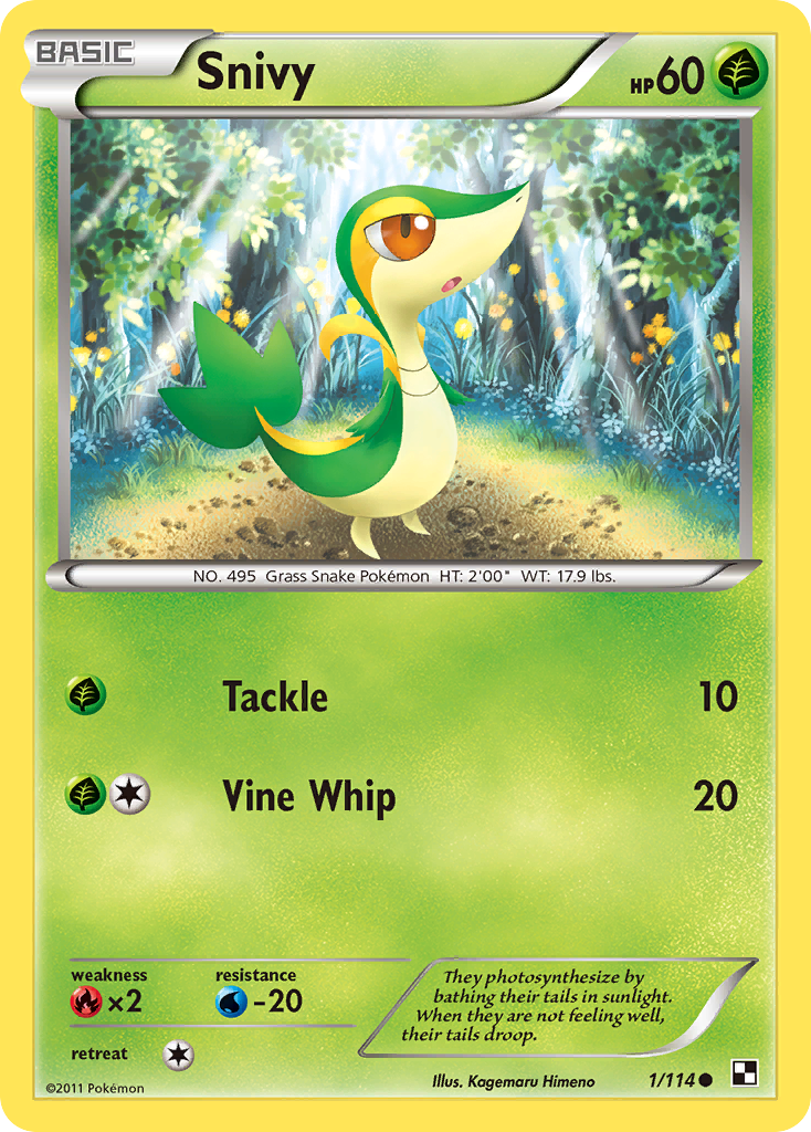 Black & White Non - Holo Snivy #1/114