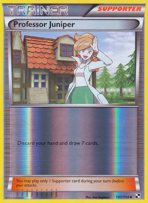 Black & White Professor Juniper #101/114 reverse holo