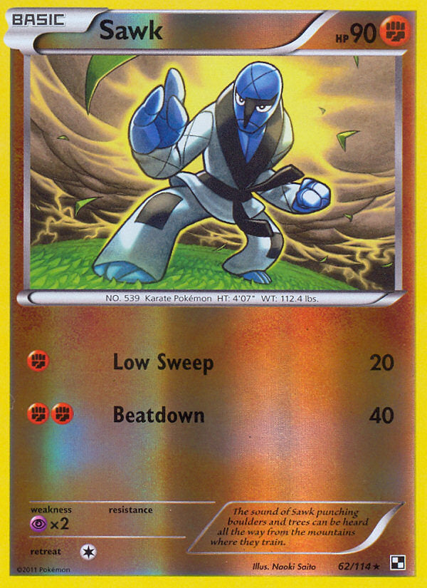 Black & White Sawk #62/114 reverse holo