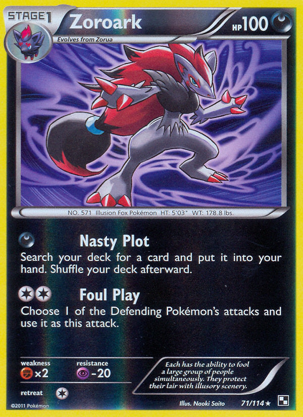 Black & White Zoroark #71/114 reverse holo