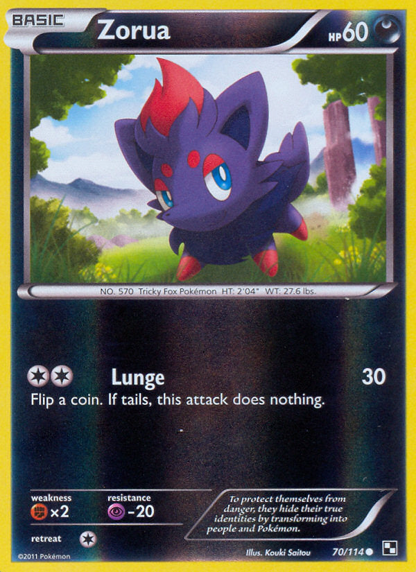 Black & White Zorua #70/114 reverse holo