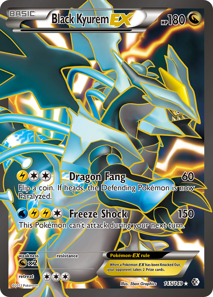 Boundaries Crossed Black Kyurem EX #145/149