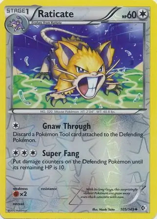 Boundaries Crossed Raticate #105/149 reverse holo