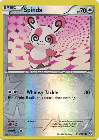 Boundaries Crossed Spinda #115/149 reverse holo