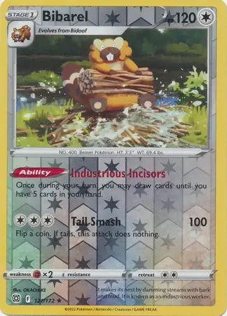 Brilliant Stars Bibarel #121/172 reverse holo