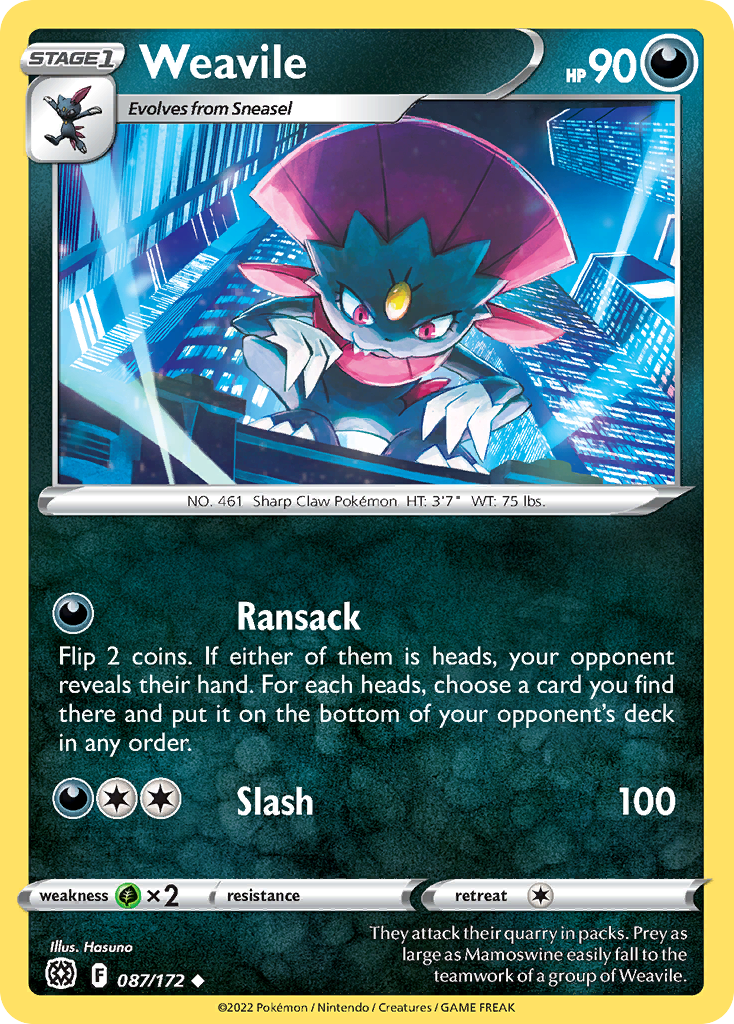 Brilliant Stars Weavile #87/172