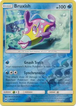 Burning Shadows Bruxish #38/147 reverse holo