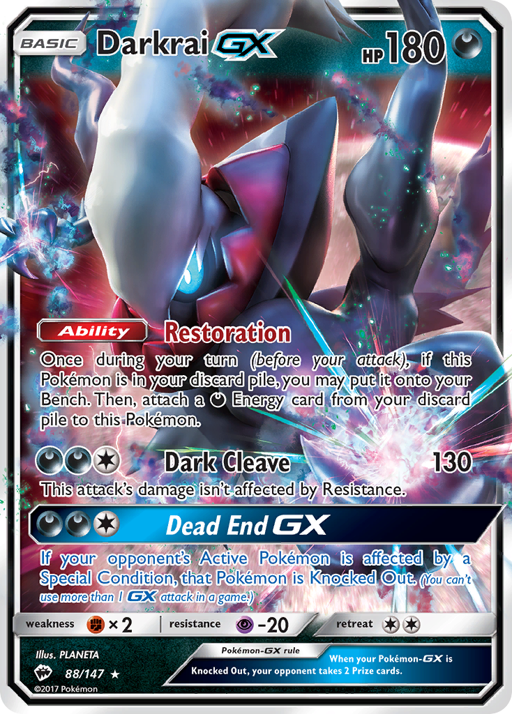 Burning Shadows Darkrai GX #88/147