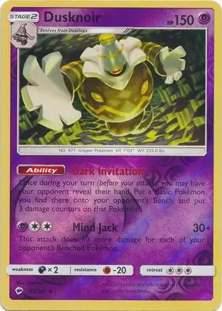 Burning Shadows Dusknoir #53/147 reverse holo
