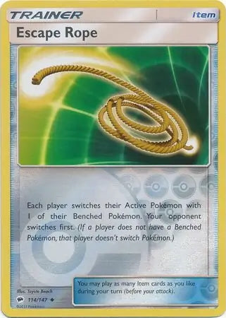 Burning Shadows Escape Rope #114/147 reverse holo