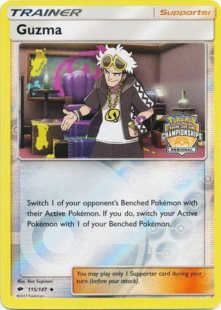 Burning Shadows Guzma #115 Regionals Promo