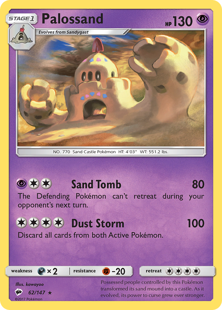 Burning Shadows Holo Palossand #62/147