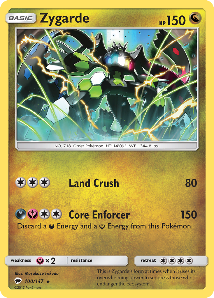 Burning Shadows Holo Zygarde #100/147
