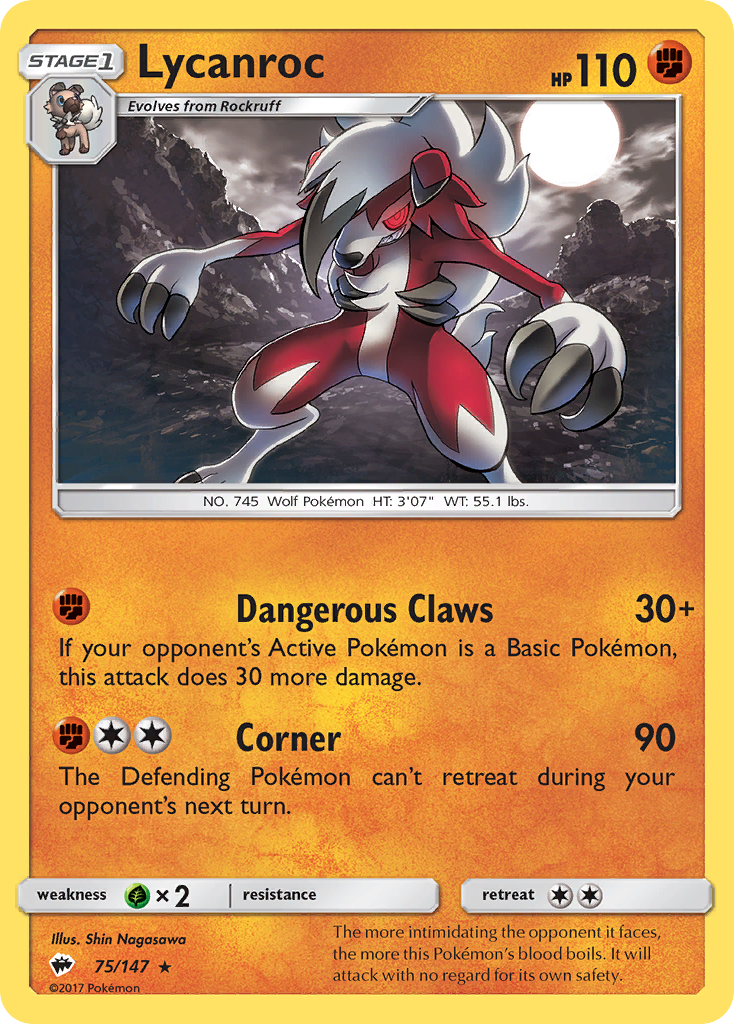 Burning Shadows Lycanroc #75/147