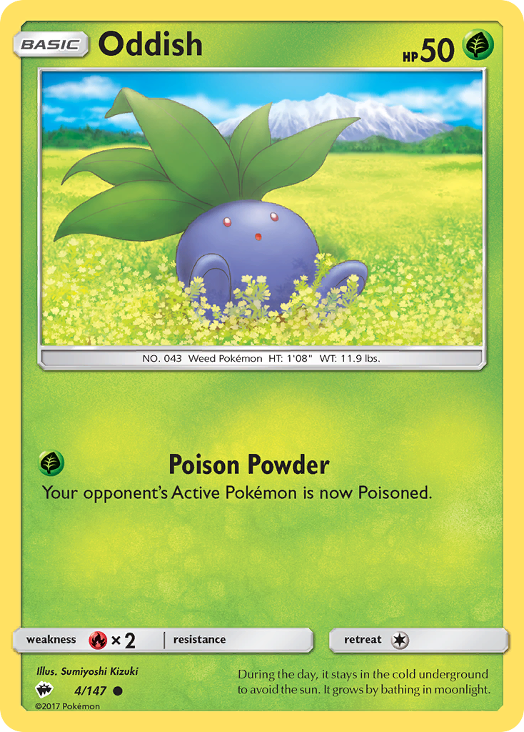 Burning Shadows Oddish #4/147