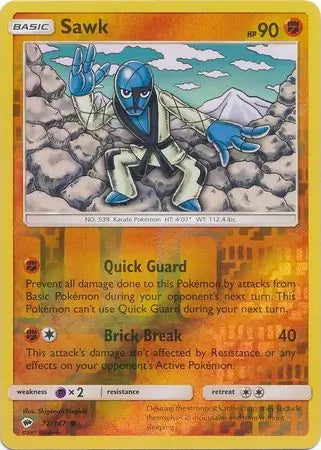 Burning Shadows Sawk #72/147 reverse holo